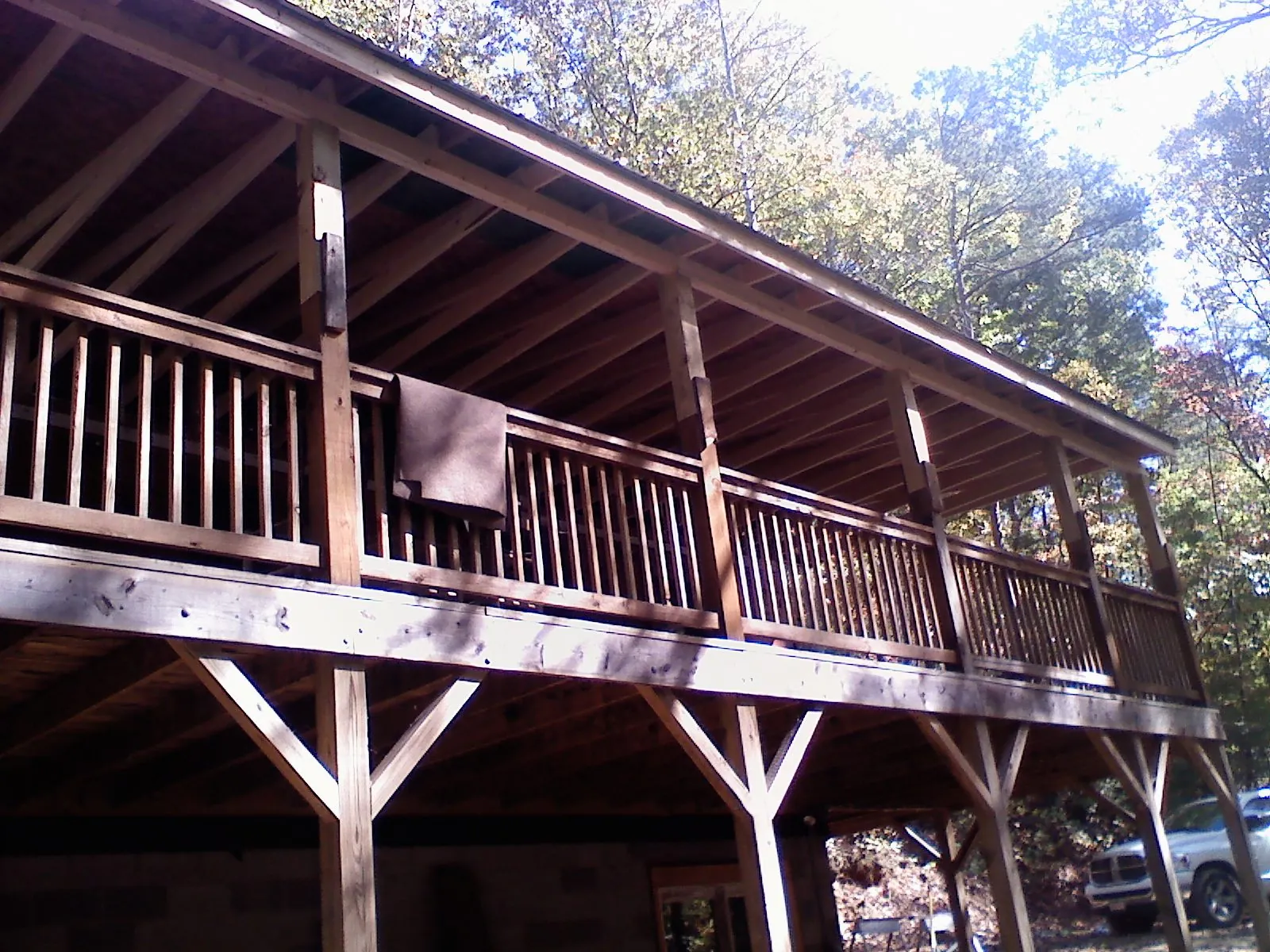 Timber framing under a new elevated porch and deck — Roof Leak Repair in Woodbourne by Roofing Brothers